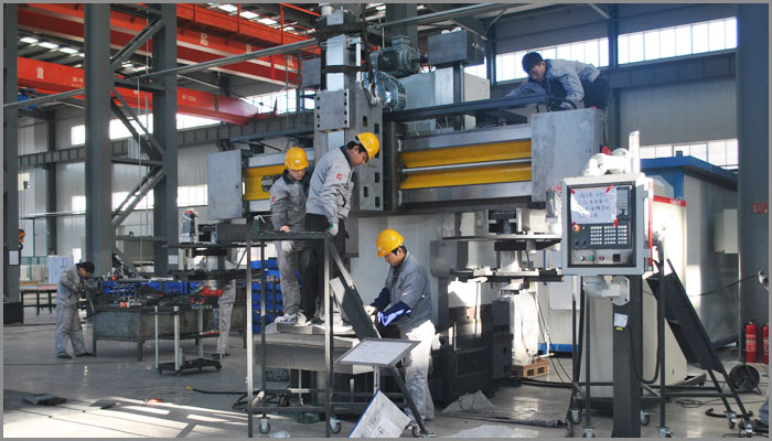 China Vertical Lathes is being installed